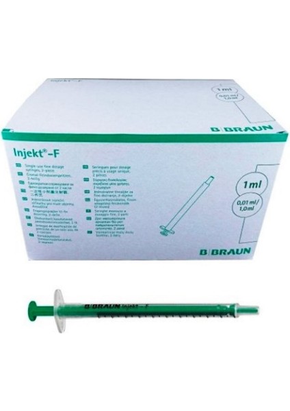 B-Braun Inject- F Luer Solo Enjektör -1 ml 100 Adet