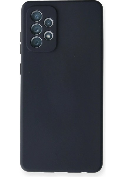Samsung Galaxy A72 Kılıf Nano Içi Kadife Silikon - Lacivert Svlrs