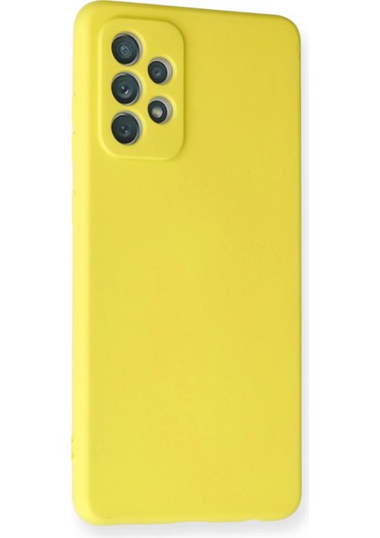 Samsung Galaxy A72 Kılıf Nano Içi Kadife Silikon - Sarı Svlrs fiyatları