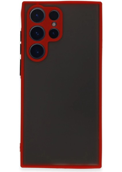 Samsung Galaxy S22 Ultra Kılıf Montreal Silikon Kapak - Kırmızı Svlrs