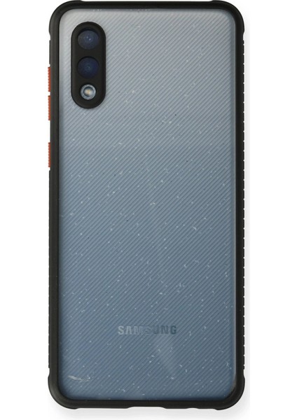 Samsung Galaxy A02 Kılıf Miami Şeffaf Silikon - Siyah Svlrs