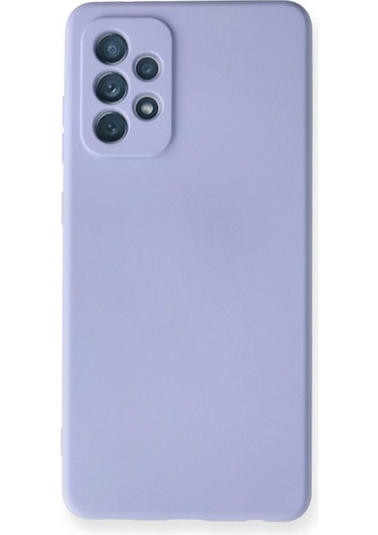 Samsung Galaxy A72 Kılıf Nano Içi Kadife Silikon - Lila Svlrs