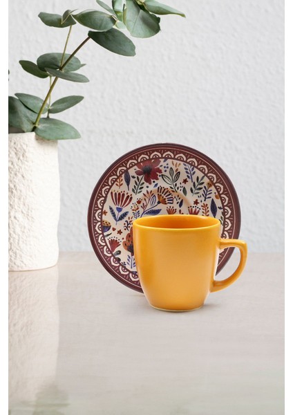 2'li Sarı Kahve Fincan Takımı, Şık ve Kullanışlı Ev Dekoru Seti fiyatları
