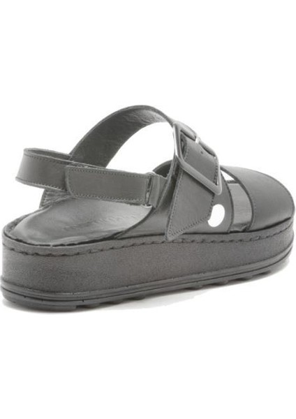 D25YS-2375 Kalın Taban Deri Kadın Sandalet indirimleri