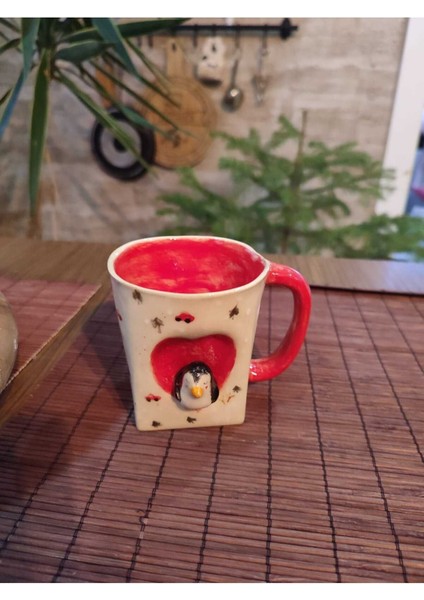 Renkli ve Şık El Yapımı Seramik Fincan, Modern ve Özgün Tasarım