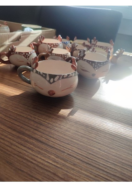 El Yapımı, Doğal, Yıkanabilir, Sıcağa ve Soğuğa Dayanıklı Renkli Seramik Fincan