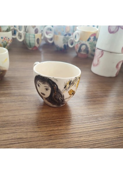 El Yapımı Çok Renkli Doğal Seramik Fincan, Yıkanabilir, Dayanıklı ve Şık Tasarım fiyatları