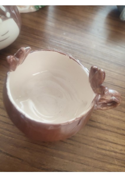 El Yapımı Renkli Doğal Seramik Sıcak ve Soğuk Dayanıklı Fincan