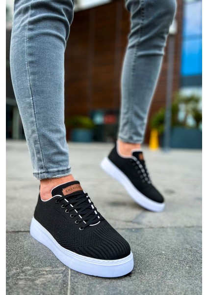 J413 Crew Ortopedik Taban Günlük Triko Erkek Sneaker Spor Ayakkabı Tbt Siyah