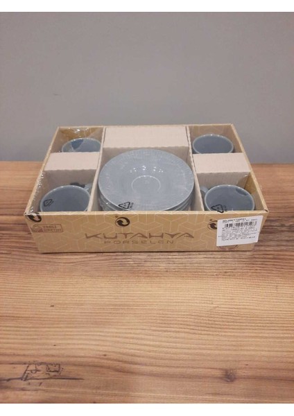 Mavi 8 Parça Porselen Kahve Fincan Takımı, 4 Kişilik, Şık ve Zarif Tasarım fırsatları