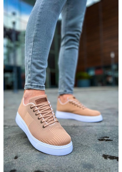 J413 Crew Ortopedik Taban Günlük Triko Erkek Sneaker Spor Ayakkabı Tbt Taba