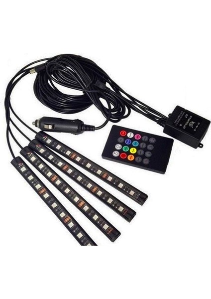 Ayak Altı 9 LED Araç Içi Sese Duyarlı Rgb LED Kumandalı modelleri