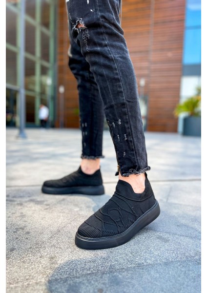 J411 Craig Ortopedik Taban Günlük Triko Erkek Sneaker Spor Ayakkabı Tst Siyah modelleri