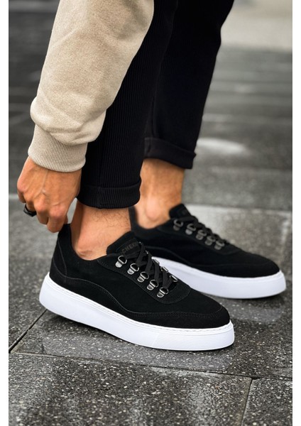J319 Stamina Ortopedik Taban Günlük Süet Erkek Sneaker Spor Ayakkabı Sbt Siyah