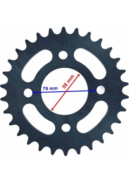 Regal Raptor Arka Dişli 530-30T Iç 58 mm 4 Delikli Em Öm