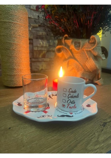 Beyaz Damat Kahvesi Tuzlu Fincan Takımı, Şık ve Kullanışlı Set