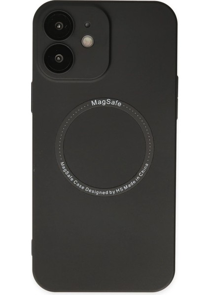 Iphone 12 Kılıf Jack Magneticsafe Lens Silikon - Siyah Svlrs