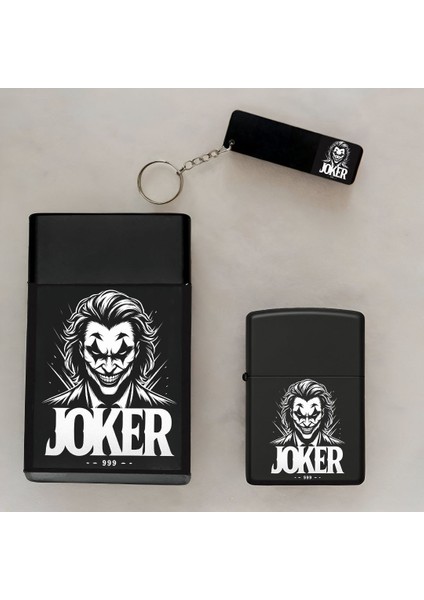 Joker Desenli Kişiye Özel Isimli Çakmak,metal Tabaka ve Anahtarlık Seti - 3'lü Hediye Set SMP30 fiyatları