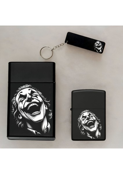 Joker Desenli Kişiye Özel Isimli Çakmak,metal Tabaka ve Anahtarlık Seti - 3'lü Hediye Set SMP28 fiyatları