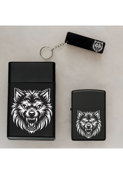 Kurt Desenli Kişiye Özel Isimli Çakmak,metal Tabaka ve Anahtarlık Seti - 3'lü Hediye Set SMP44 fiyatları
