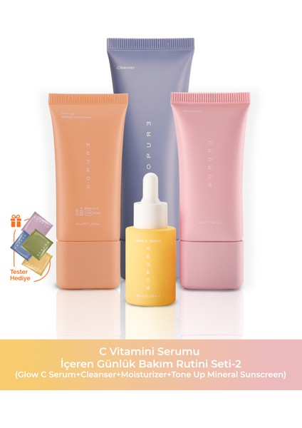C Vitamini Serumu Içeren Günlük Bakım Rutini Seti-2 (11131415)