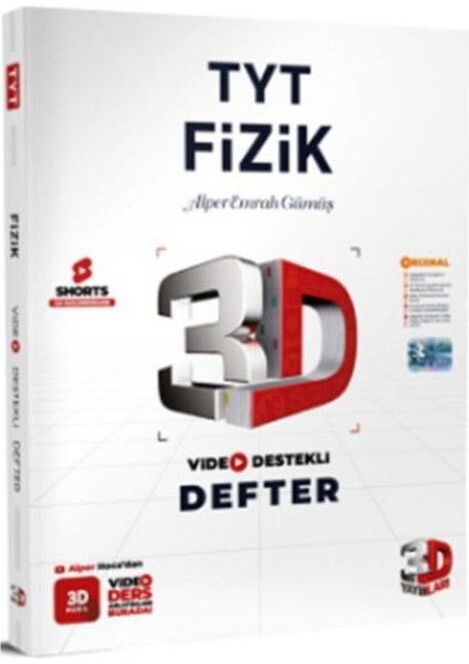 3D Tyt Fizik Video Destekli Defter Fenomen Önerili Ayraç Hediyeli