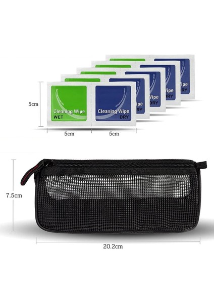 9-In-1 Lens Temizleme Kiti – Hava Üfleyici, Lenspen, Mikro-Fiber Bez, Sprey