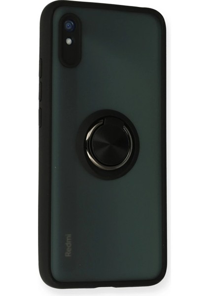 Xiaomi Redmi 9A Kılıf Montreal Yüzüklü Silikon Kapak - Siyah Svlrs fiyatları