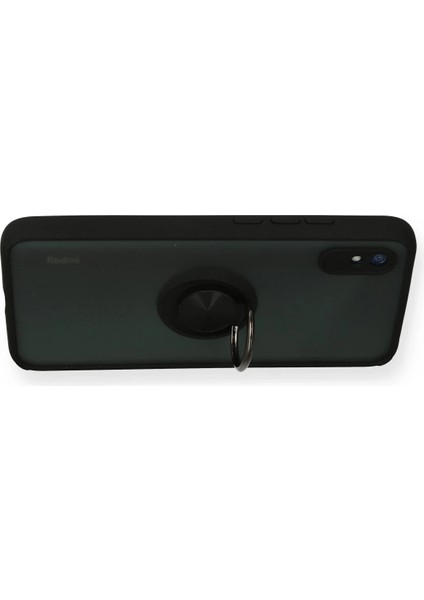 Xiaomi Redmi 9A Kılıf Montreal Yüzüklü Silikon Kapak - Siyah Svlrs modelleri