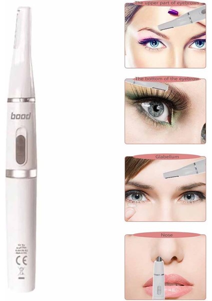 Burun Kulak Kılı Alma Aleti Kaş Bıyık Düzeltme 0 Kesim Tıraş Makinesi Pilli Bood Trimmer 2in1