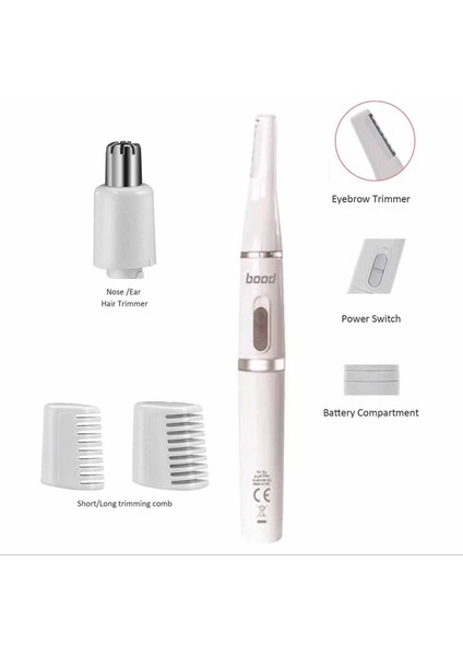 Burun Kulak Kılı Alma Aleti Kaş Bıyık Düzeltme 0 Kesim Tıraş Makinesi Pilli Bood Trimmer 2in1 modelleri