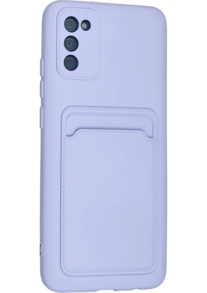 Samsung Galaxy A02S Kılıf Kelvin Kartvizitli Silikon - Lila Svlrs modelleri