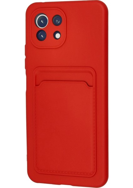 Xiaomi Mi 11 Lite Kılıf Kelvin Kartvizitli Silikon - Kırmızı Svlrs modelleri