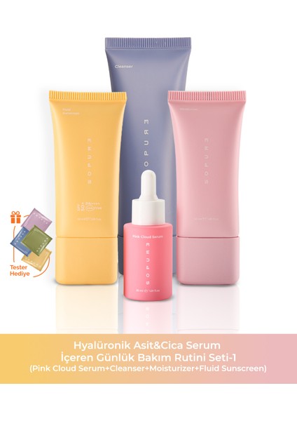 Hyalüronik Asit&cica Serum Içeren Günlük Bakım Rutini Seti-1 (10111316)