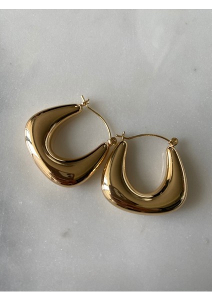 Multijewel Çelik U Model Bombeli Küpe(Altın Renk) fiyatları