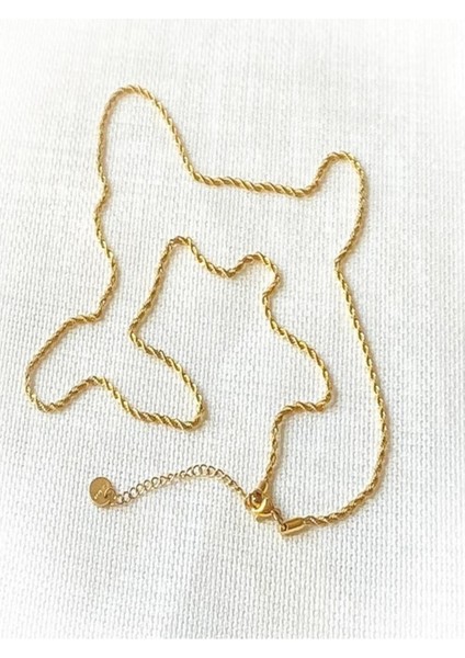 Multijewel Kadın Yüksek Kalite Çelik Altın Kaplama Ince Burgu Zincir Kolye - 60CM fiyatları