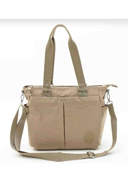 Eflanmada Sanmorris Krinker Suya Dayanıklı Kumaştan Çok Bölmeli Kadın El ve Omuz Çantası