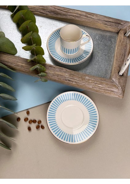 Açık Mavi Kahve Fincan Takımı, 80CC, 2 Kişilik, 4 Parça, Renkli modelleri