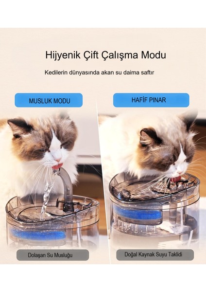 Akıllı Kedi Su Çeşmesi Su Pınarı – Sessiz Motor, Filtreli ve Boyun Dostu Tasarım modelleri