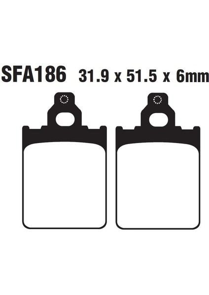 Ön Fren Disk Balatası SFA186 Vespa PX150 PX200 (1998-2007)