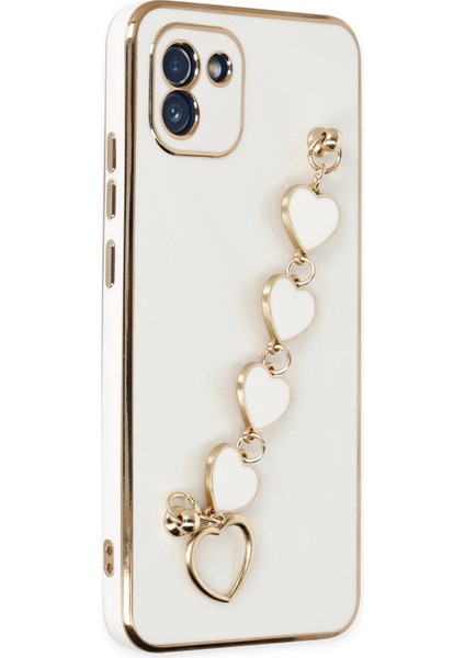 Samsung Galaxy A03 Kılıf Esila Silikon - Beyaz Svlrs