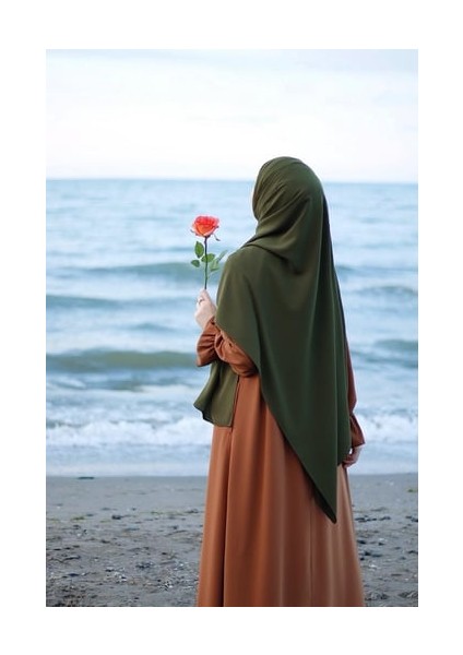 Tesettür Hijab Medine Ipeği Şal*haki