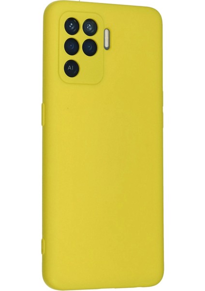 Reno 5 Lite Kılıf Nano Içi Kadife Silikon - Sarı Svlrs fiyatları