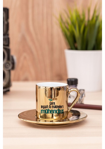 Altın Detaylı Türk Kahvesi Fincanı, Şık ve Özel Tasarım, Kaliteli Seramik Ürün