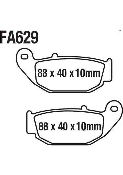 Arka Fren Disk Balatası FA629 Ask Drift L (Em) Honda Msx 125 Cbr 125 Crf 250(17-..) Suzuki Gsx-R 125