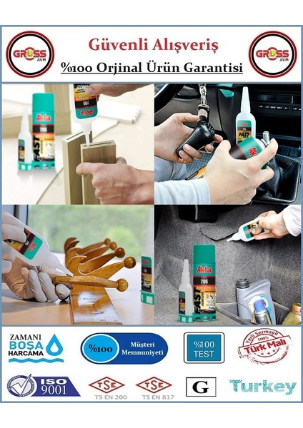 705 Profesyonel Hızlı Yapıştırıcı - Orjinal Ürün - 200ML fiyatları