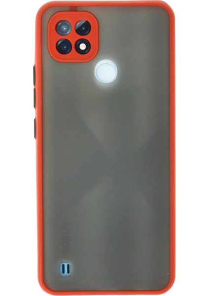 Realme C21 Kılıf Montreal Silikon Kapak - Kırmızı Svlrs