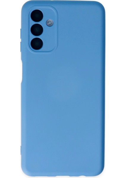 Samsung Galaxy A04S Kılıf Nano Içi Kadife Silikon - Mavi Svlrs
