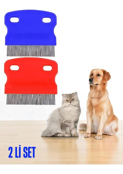 Kedi Köpek Bit Pire Tarağı Metal Uçlu Bit Tarağı 2 Adet Set 721890