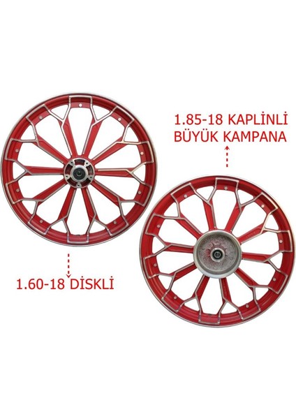 125CG Ön-Arka Jant Örümcek Kırmızı